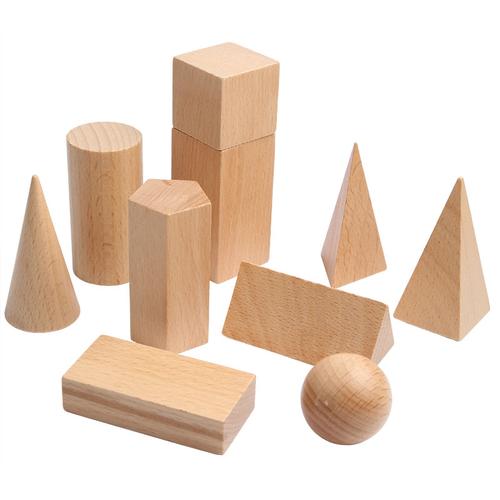 星邦小学生数学几何体教具模型实木木制正方体长方体建构